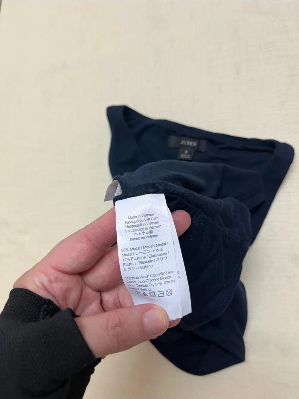 J.Crew S navy high neck cropped tank top